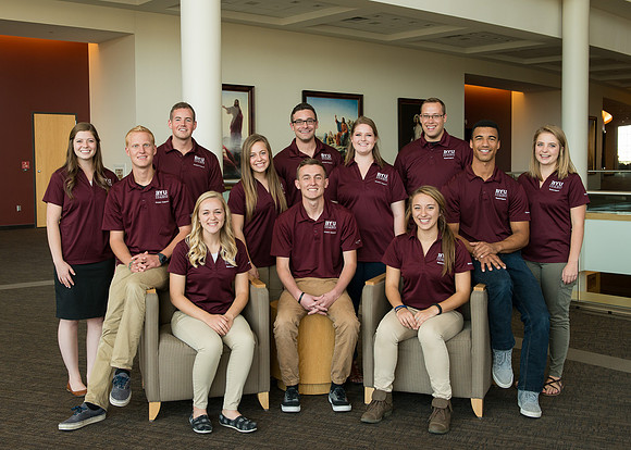 A Student Support group pose together at the I-Center.