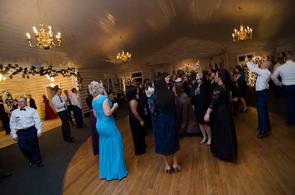 Cdts from BYU-I gather at The Loft, just south of Rigby, to enjoy a night of dinner and dancing at the Army ROTC Military Ball.