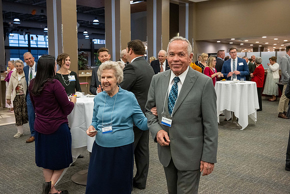 President's Club members enjoy an evening of socializing, musical entertainment and wonderful food in the Manwaring Center Ballroom.