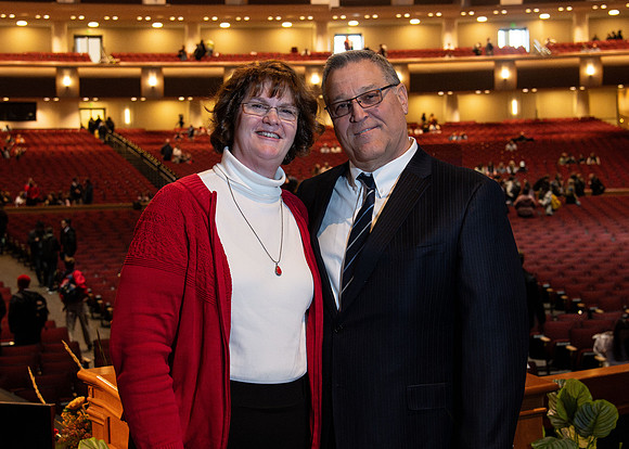 Richard Whiting speaks at the BYUI Devotional.