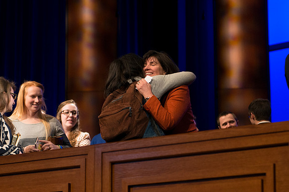 Carole M. Stephens, First Counselor of the Relief Society General Presidency, speaks to BYU-Idaho students at Devotional.
