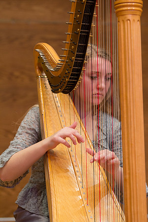 Harp Ensemble dress rehearsal