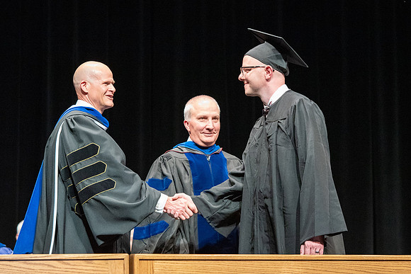 Graduates during convocation of the College of Physical Sciences and Engineering.