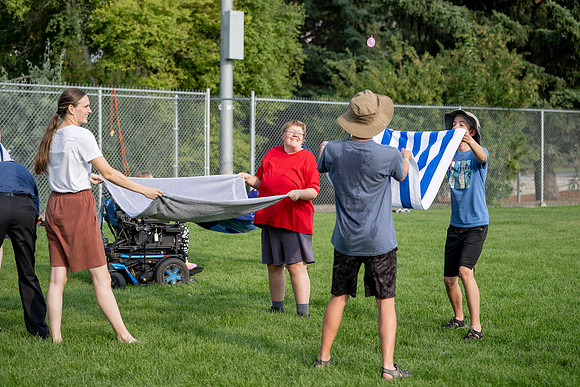 Special needs water activity at the Upper Fields