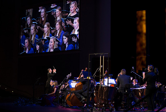 A BYU-Idaho Sacred Music Production performed in the BYU-Idaho Center, conducted by Dallin Hansen and written by Daniel Gawthrop.