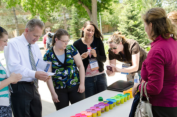 Participants recreate the Spori Building with PlayDo.