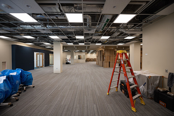 Third floor of the McKay Library in July 2025