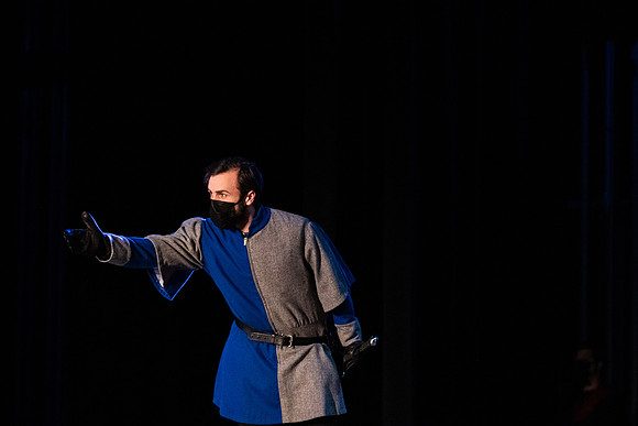 BYU-Idaho theatre department dress rehearsal of Shakespeare's Henry V.