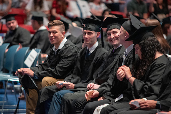 Graduates during convocation of the College of Physical Sciences and Engineering.