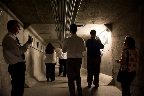 Human Resources takes new employees on a tour of the BYU-Idaho Center.