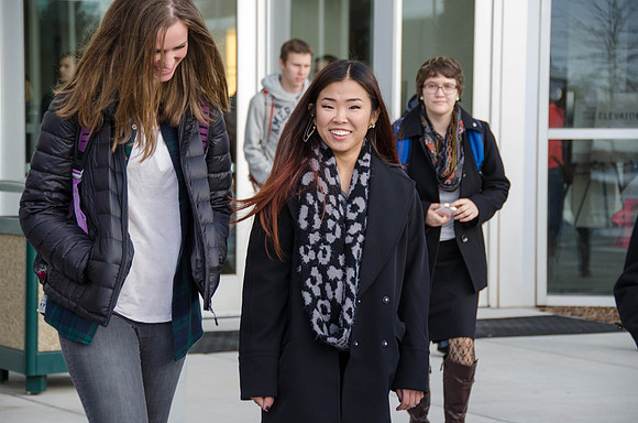 Students at Brigham Young University-Idaho come to devotional to listen to speaker, Kim B. Clark, address students in the new semester.