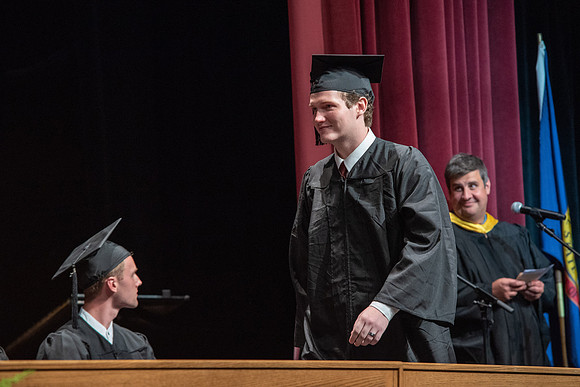 Graduates during convocation for the College of Performing and Visual Arts.