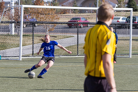 BYU-I student athletes go head to head on the upperfields in the women's competitive soccer league.