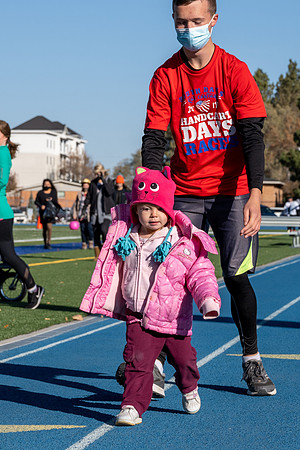 BYU-Idaho employees and their families enjoy a beautiful fall day at the stadium track.