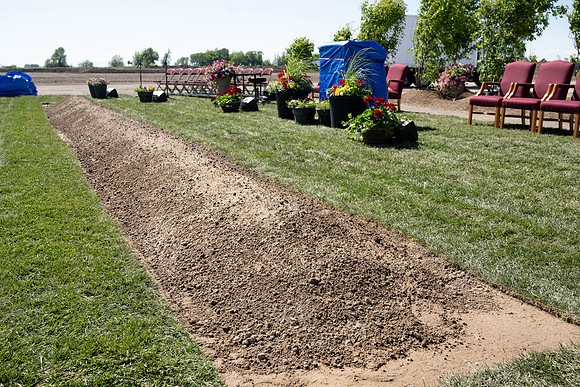 The stage is set and ready for the Groundbreaking ceremony of the Teton River Temple.