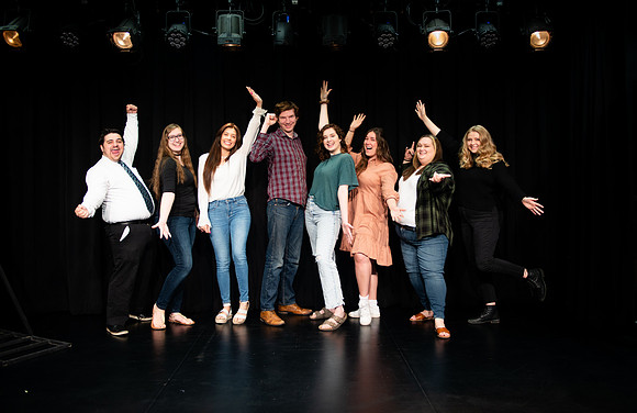 Students from the theater deparment graduation in the Spring Semester.