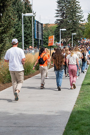 BYUI students return to campus for the Fall 2021 semester. New Freshman participate in Get Connected with their I-Groups on move-in day.