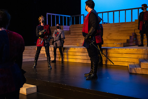 BYU-Idaho theatre department dress rehearsal of Shakespeare's Henry V.