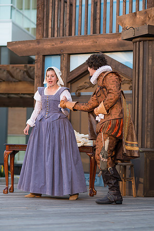 Brigham Young University-Idaho's production of The Shomaker's Holiday performed out in the amphitheatre in front of the McKay Library.