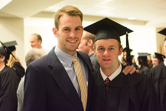 BYU-Idaho Graduate Jeff Hansen with his friend Luke Champion