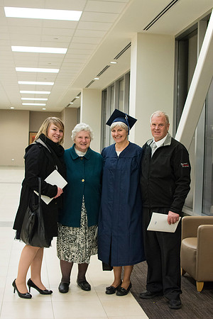 BYU-Idaho Graduate with her family after commencement.