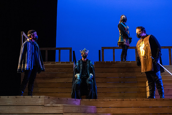 BYU-Idaho theatre department dress rehearsal of Shakespeare's Henry V.