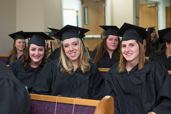 Students of the College of Human Development gather in Hinckley for Convocation ceremony.