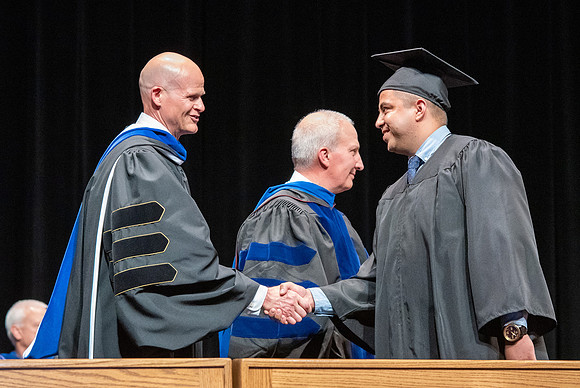 Graduates during convocation of the College of Physical Sciences and Engineering.
