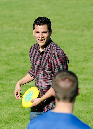 Frisbee is a favorite among these students of BYU-Idaho.