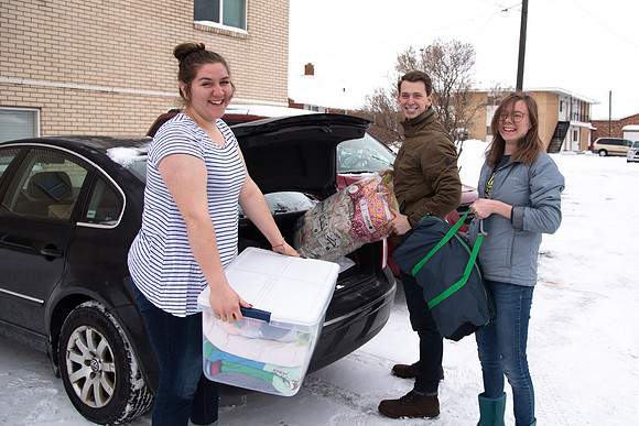 Students moving into their apartments for a new semester at BYU-Idaho.