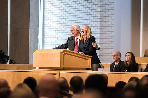 BYU-Idaho All Employee Conference. Guest Speaker Elder Matthew L. Carpenter and his wife. Summer Session