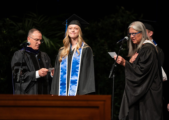 Graduates during convocation for the College of Business and Communication.