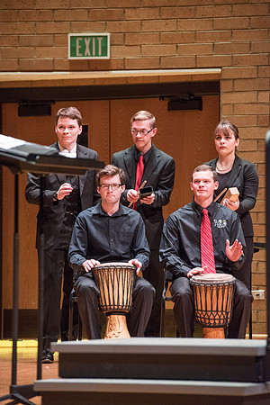 The Brigham Young University-Idaho choirs and ensembles perform in a concert together.