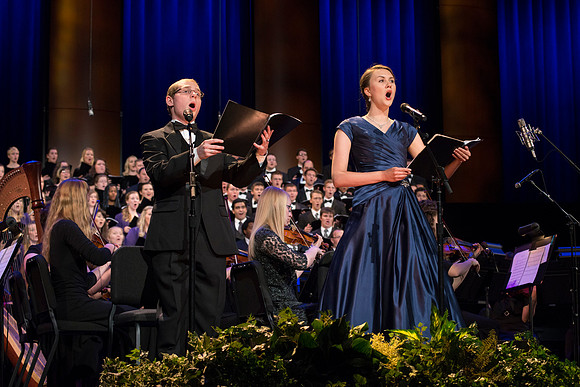 A BYU-Idaho Sacred Music Production performed in the BYU-Idaho Center, conducted by Dallin Hansen and written by Daniel Gawthrop.
