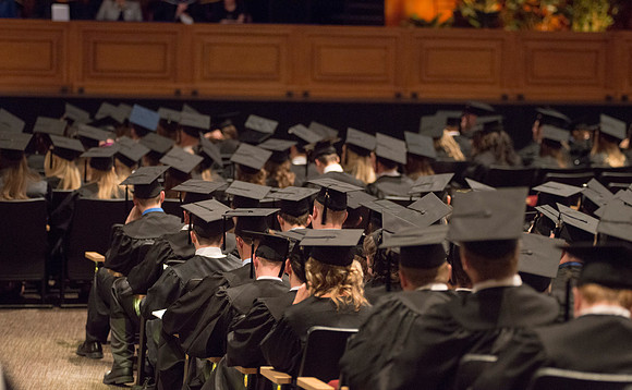 April 2014 Graduation ceremonies in the BYU-Idaho Center.