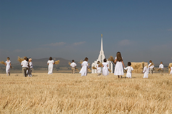 Children in the wheat fields- AUG 2007