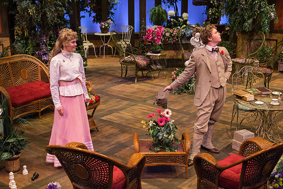 The cast of Brigham Young University-Idaho's production of "The Importance of Being Earnest" pose scenes and moments from the performance.
