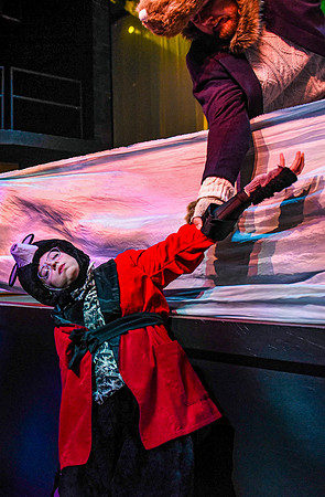 The theatre department's dress rehearsal of the Wind in the Willows in the Snow Drama Theatre.
