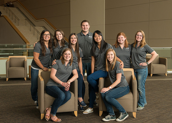 A Student Support group pose together at the I-Center.