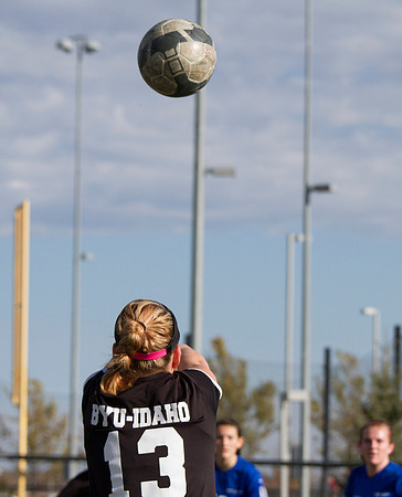 BYU-I student athletes go head to head on the upperfields in the women's competitive soccer league.
