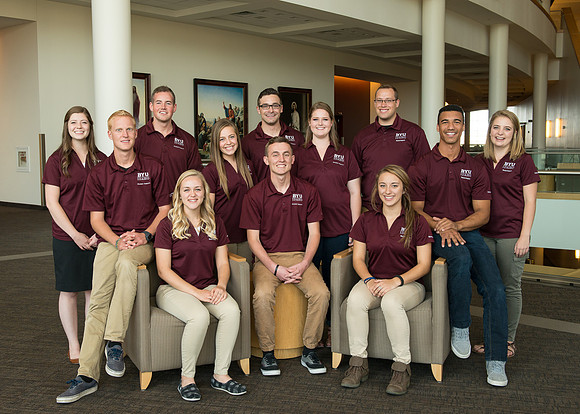 A Student Support group pose together at the I-Center.
