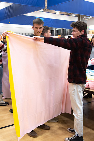New Students get involved by doing different small service projects to start the semester.
