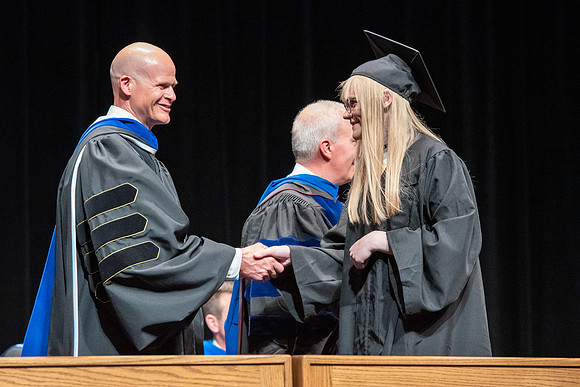 Graduates during convocation of the College of Physical Sciences and Engineering.