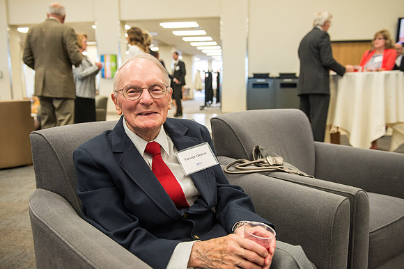 President Henry J Eyring hosts members of the President's Club who gather for a reception and banquet in the BYU-Idaho Marriott Center.