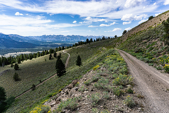 Various landscapes in central Idaho along a well known bikepacking route.