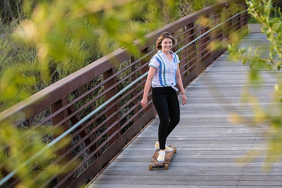 As a student Kenadee enjoys finding time for herself by going out and longboarding. Shots were taken at Riverside Park, Rexburg, Idaho.