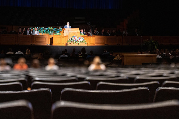 A seat for you at devotional in the BYU-Idaho Center.