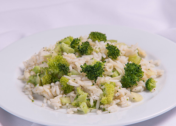 Food Service Catering Menu item. Swiss and Broccoli Rice Pilaf