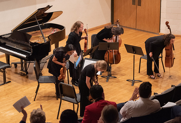 Students of Sue Neimoyer and R. Michael Wahlquist performed at the Snow Recital Hall.