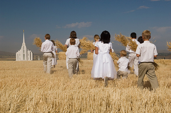 Children in the wheat fields- AUG 2007